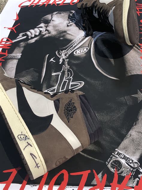 Promo Sample And Autographed Travis Scott Jordan 1 High Travis Scott