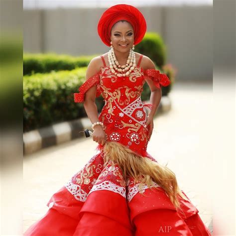Robe De Mariage Traditionnelle Nigériane Pour La Mariée Etsy