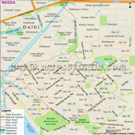 Noida Map India Map General Knowledge Facts Municipality City Maps