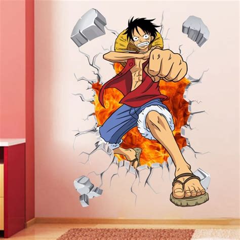 One Piece Wall Decal Luffy Sticker Anime Free Shipping