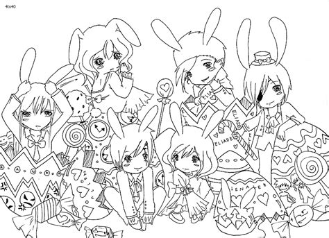 Anime Coloring Pages Bunny Coloring And Drawing