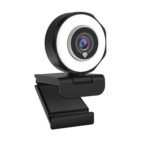 Jidetech Webcam With Microphone 2k Fhd 30fps Usb Streaming Ring Light Webcam With Cover And