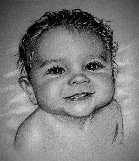 Handmade Baby Pencil Sketch From Photo Only At Just In Canvas