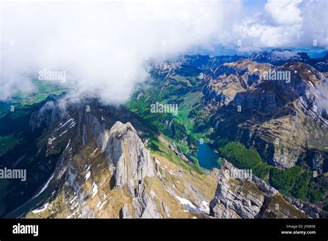Luftbild Alpstein Seealpsee Local Caption Appenzell Mountain