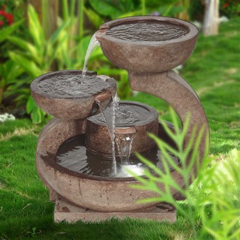 Water features can bring a relaxing atmosphere to any space and are also known for their ability to increase air quality and humidity and decrease noise pollution by drowning out noise with the sound of running water. Henri Zen Easy Fountain Garden Water Feature - £624.99 ...