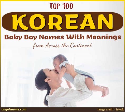 Top 100 Korean Baby Boy Names With Meanings