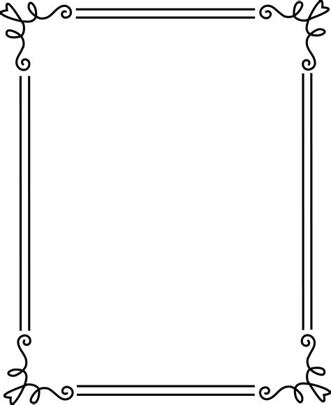 Simple Elegant Black Frame 2 Free Clip Art Clip Art Borders Doodle