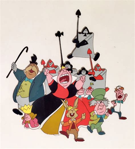 Animation Collection Original Production Animation Cel Of The Queen And King Of Hearts Mad