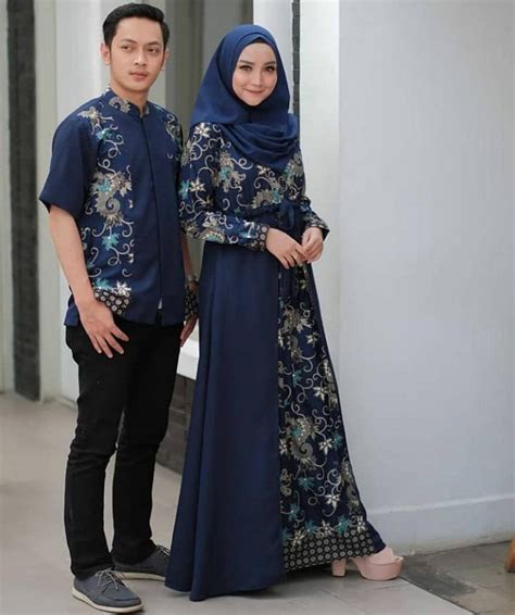 Baju Batik Couple Non Hijab Pin Di Pola Bajudres Wanita Corak Batik