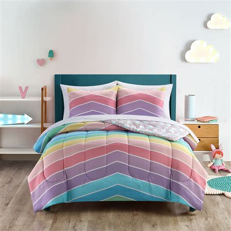 Heritage Club Rainbow Bright Stripe Bed In A Bag Bedding Set Twintwin Xl