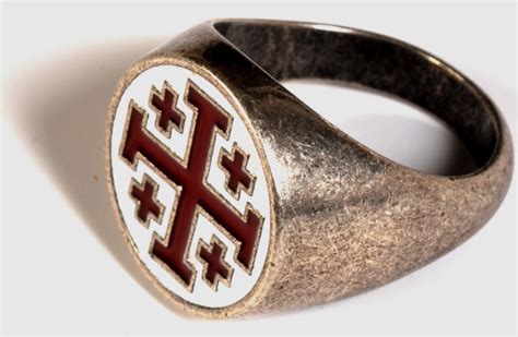 Ring Jerusalem Cross Templar Medieval For Sale Avalon