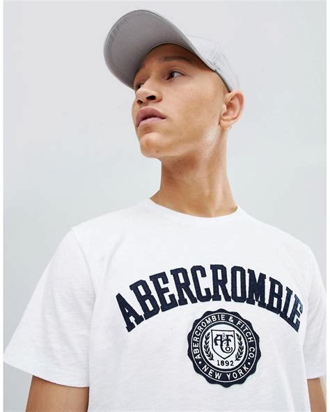 Abercrombie And Fitch Legacy Applique Badge Logo T Shirt In White For Men