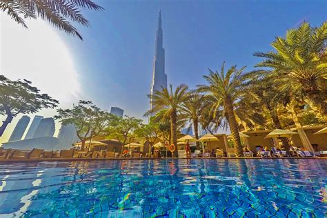 Burj Khalifa And Palace Hotel In Downtown Dubai Stock Photo Download