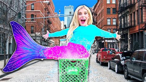 I Became A Mermaid In Public For A Day Worst Game Master 24 Hour Challenge Rebecca Zamolo