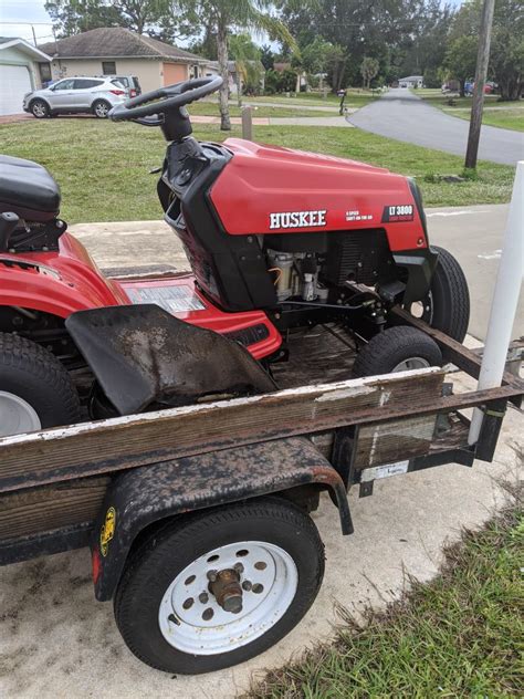 Huskee Lt3800 Riding Mower With Utility Trailer Included For Sale In