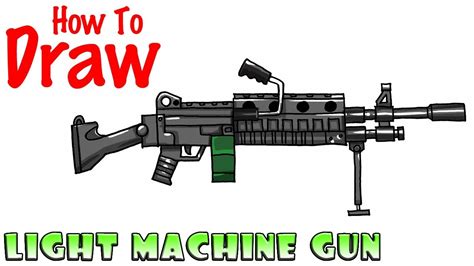 How To Draw Machine Guns Step By Step