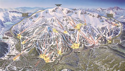 Mammoth Mountain Ski Area Trail Map Mammoth Mountain Ski Area Skiing