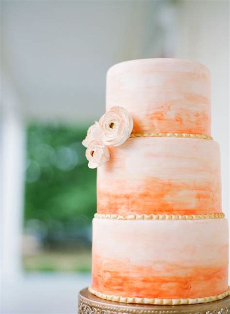 Peach Wedding Cake Ideas