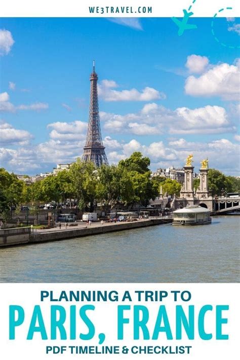 Step By Step Timeline For Planning A Trip To Paris Pdf Checklist