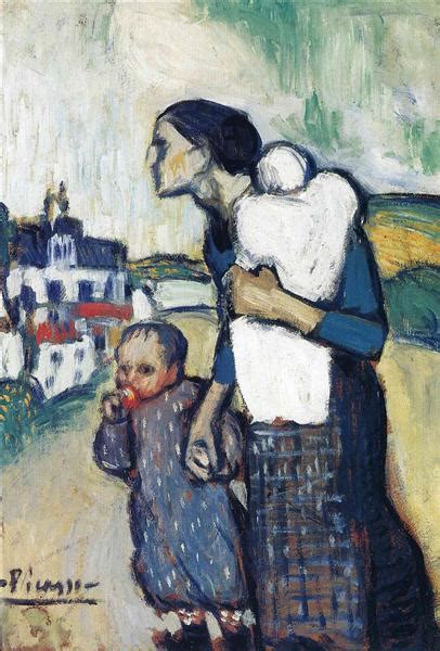 The Mother Leading Two Children 1901 Pablo Picasso