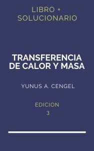 Solucionario Transferencia De Calor Y Masa Cengel 4 Edicion PDF Libro