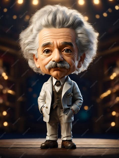 Premium Photo 3d Cartoon Style Character Of Albert Einstein Created