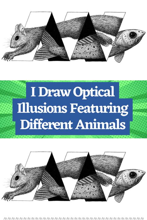 I Draw Optical Illusions Featuring Different Animals Artofit