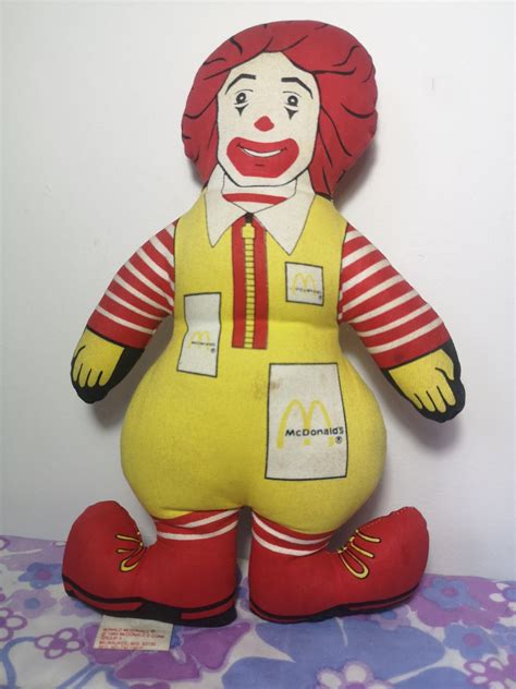 Vintage Mcdonalds 1980s Ronald Mcdonald Soft Toy Mcdonalds Etsy