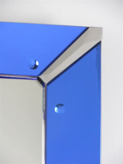 An Italian Blue Glass Mirror At 1stdibs