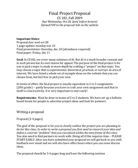 The final system design fits on an 18 by 18 inch base plate and is no more than 12 inches tall. 44+ Project Proposal Examples - PDF, Word, Pages