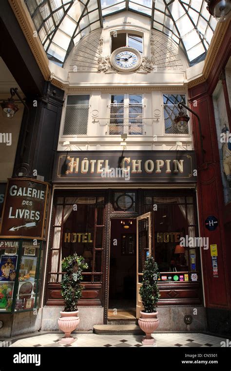 France Paris Passage Jouffroy Hotel Chopin Stock Photo Alamy