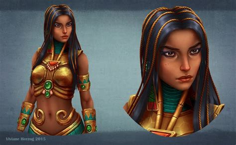 artstation egyptian queen viviane herzog egyptian queen egyptian character design inspiration