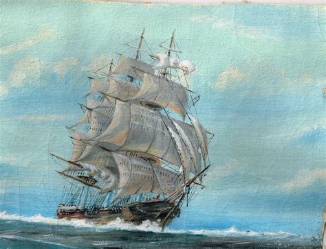 Ship Painting Made By My Great Grandfather Maturin Old Sailing Ships