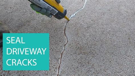 Seal Fill Fix A Crack In Concrete Driveways Youtube