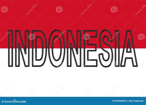 Bandera De La Palabra De Indonesia Stock De Ilustraci N Ilustraci N De Herencia Recorrido