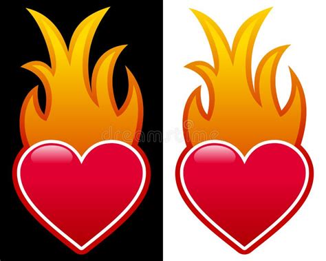 Heart Flames Valentine Love Stock Illustration Illustration Of
