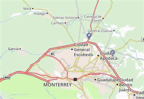Michelin Ciudad General Escobedo Map Viamichelin
