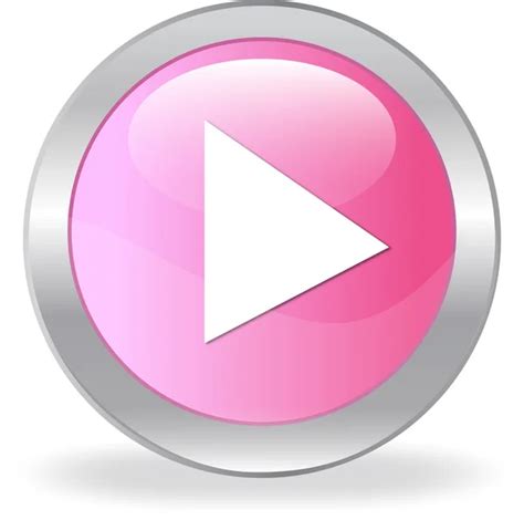 Pink Play Button — Stock Vector © Pavlentii 10620200