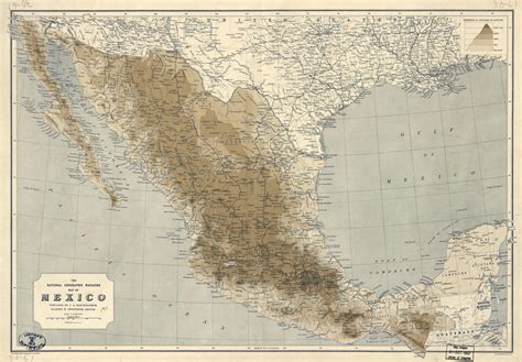 The National Geographic Magazine Map Of Mexico Library Of Congress