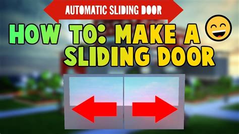 Roblox How To Make A Sliding Door Easy Youtube