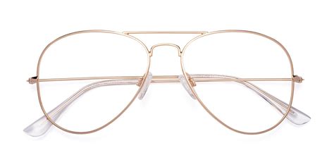 Shiny Gold Grandpa Thin Aviator Eyeglasses Ssr035