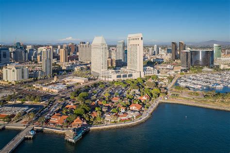 Seaport Village San Diego Downtown Waterfront Aerial Toby Harriman