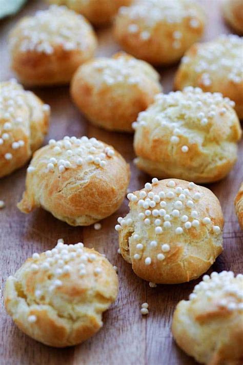 chouquettes eggy and pillowy choux pastry covered with sugar these french cream puffs are so