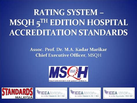 RATING SYSTEM TH MSQH 5 EDITION HOSPITAL ACCREDITATION