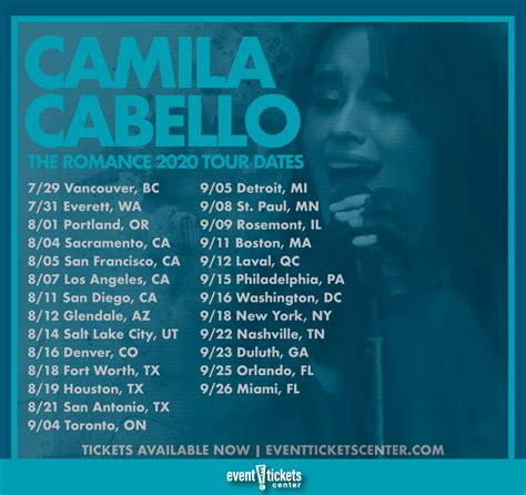 Camila Cabello Announces New Album And Tour Dates And Tickets