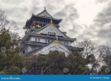 Osaka Landmark In Winter Editorial Stock Image Image Of Medieval