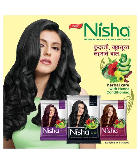 Nisha Natural Henna Based Conditioning Herbal Permanent Hair Color Brown Silky And Shiny Soft Hair