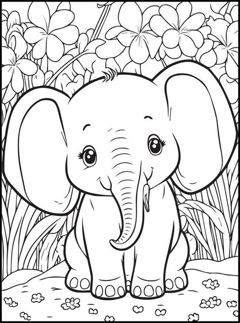 Cute Animals Coloring Pages For Kids 17382394 Vector Art At Vecteezy