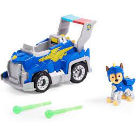 Paw Patrol Rescue Knights Chase Transforming Toy Car With Collectible
