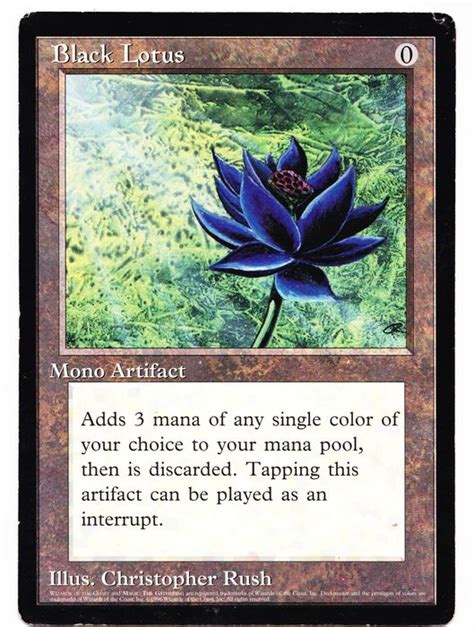 Add three mana of any one color to your mana pool. Magic the gathering: Black Lotus oversized promo - English - Catawiki